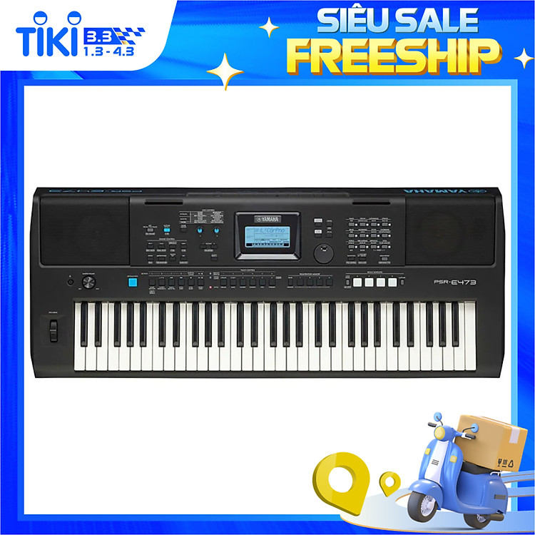 Đàn Organ Yamaha PSR E473, Bàn Phím Cảm Ứng Lực Và Hệ Thống Loa Mạnh Mẽ - Hàng Chính Hãng