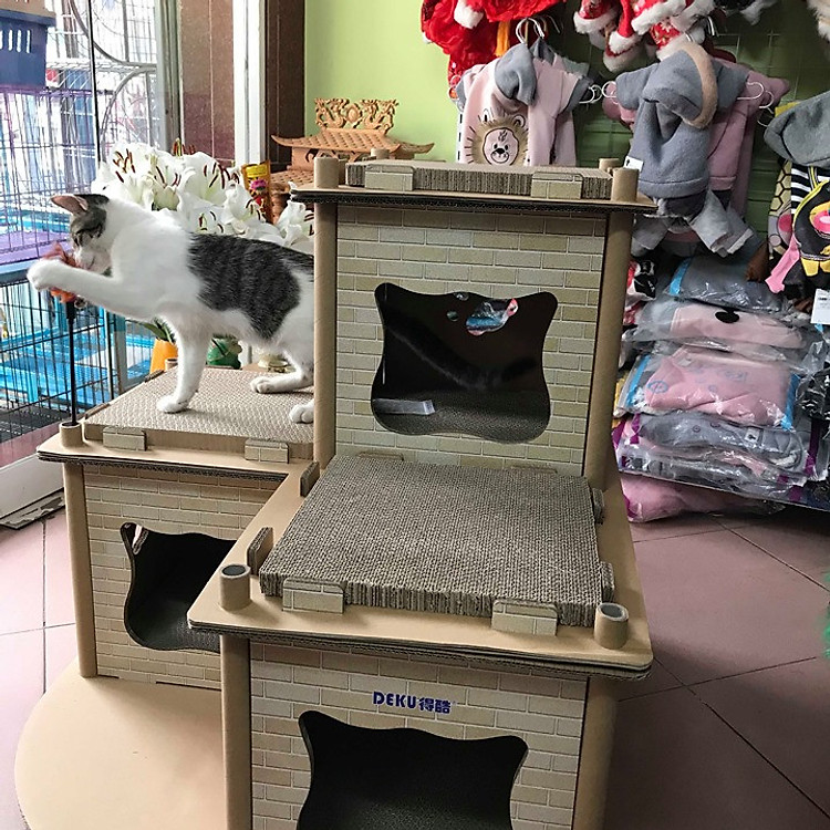 Nhà Mèo giấy leo khung 70cm