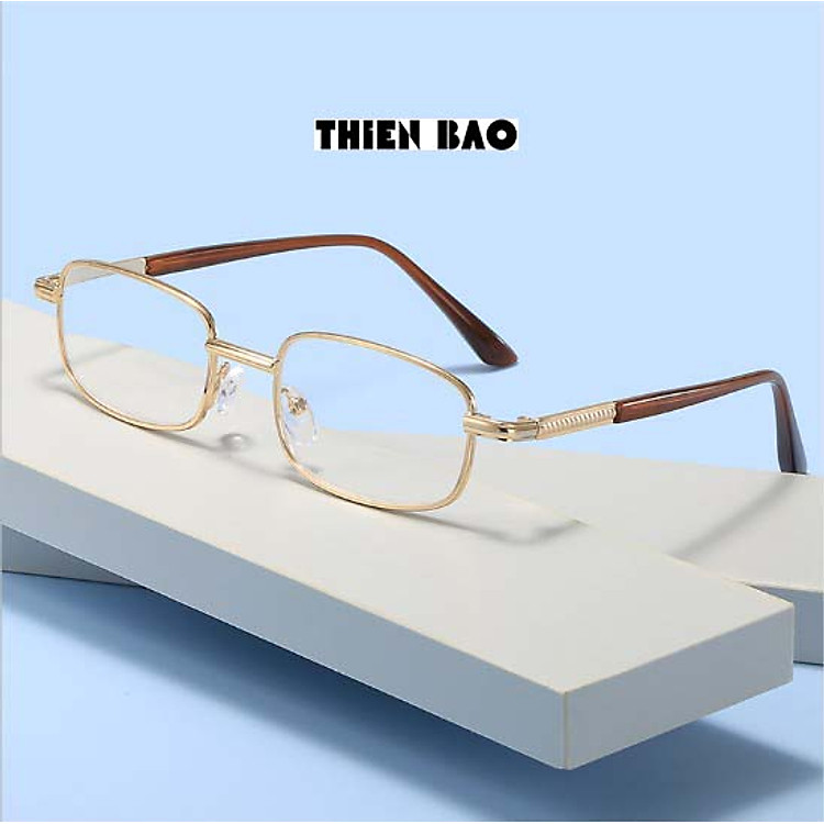 Kính lão thị, viễn thị trung niên tròng Thủy tinh chống xước KVN16 hàng đẹp toàn viền vàng GOLD Nam nữ loại I