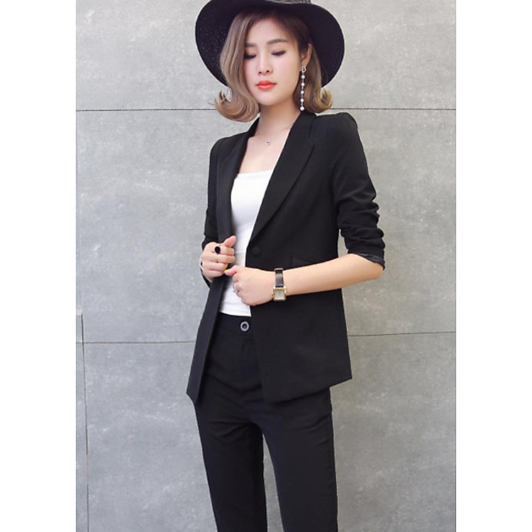 Set nguyên bộ đồ vest nữ hàn quốc Kèm áo trong - SJ759