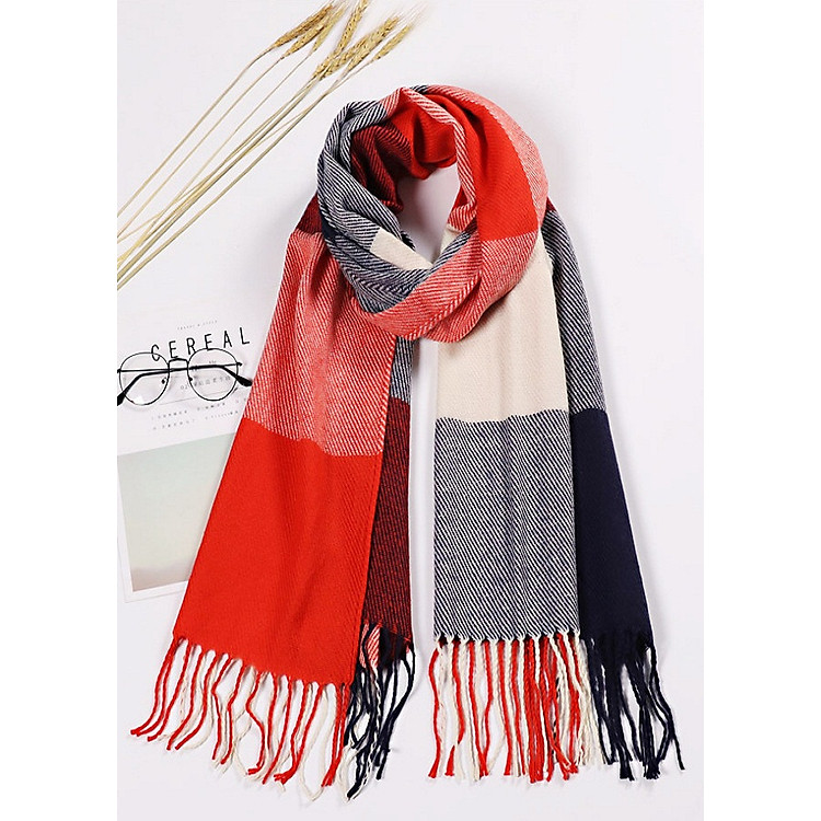 Khăn choàng nữ thời trang họa tiết caro-002