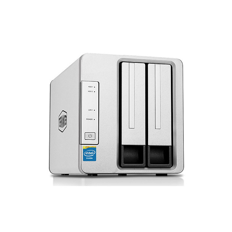 Bộ lưu trữ mạng NAS TerraMaster F2-221, Intel Dual-core 2.0GHz, 2GB RAM, LAN 2x 1GbE, 2 khay ổ cứng RAID 0,1,JBOD,Single - Hàng chính hãng
