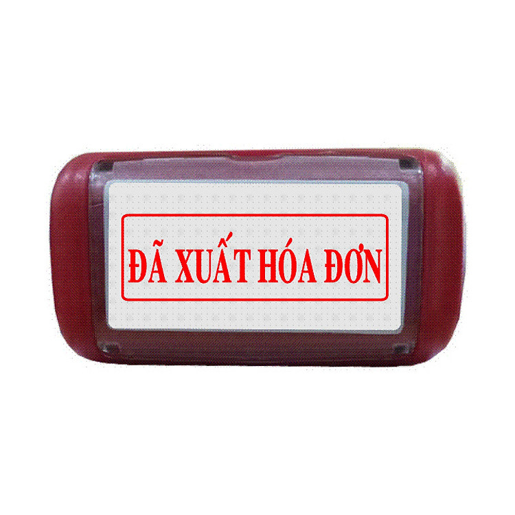 Con dấu liền mực Đã Xuất Hóa Đơn (Mực đỏ)