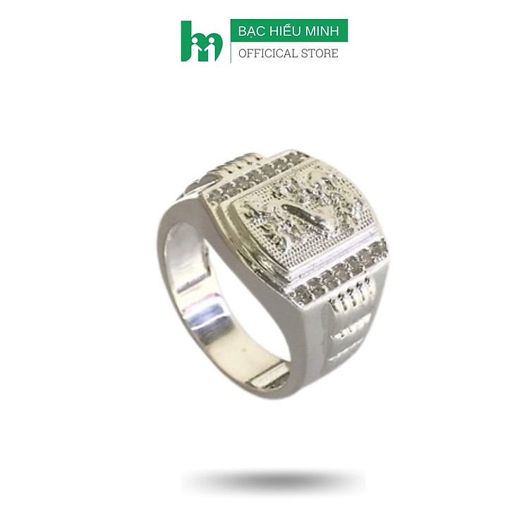 Nhẫn Nam Bạc 925 Hình Rồng Tinh Tế BẠC HIỂU MINH NA614