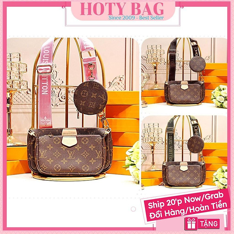 Túi Lv Set 3 Đeo Chéo Kèm Dây Bảng To
