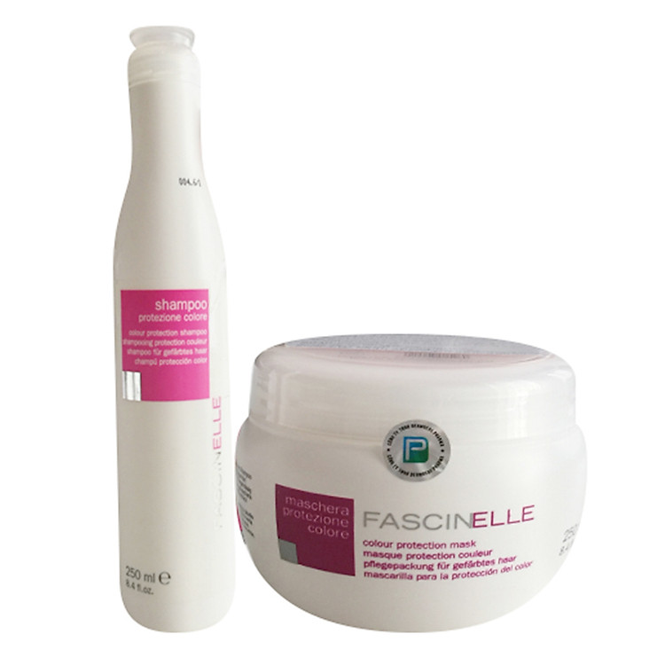 Combo Fascinelle: Dầu Gội Dưỡng Màu (250ml) + Kem Ủ Xả Dưỡng Màu Cho Mái Tóc Nhuộm DMC013 (250ml)