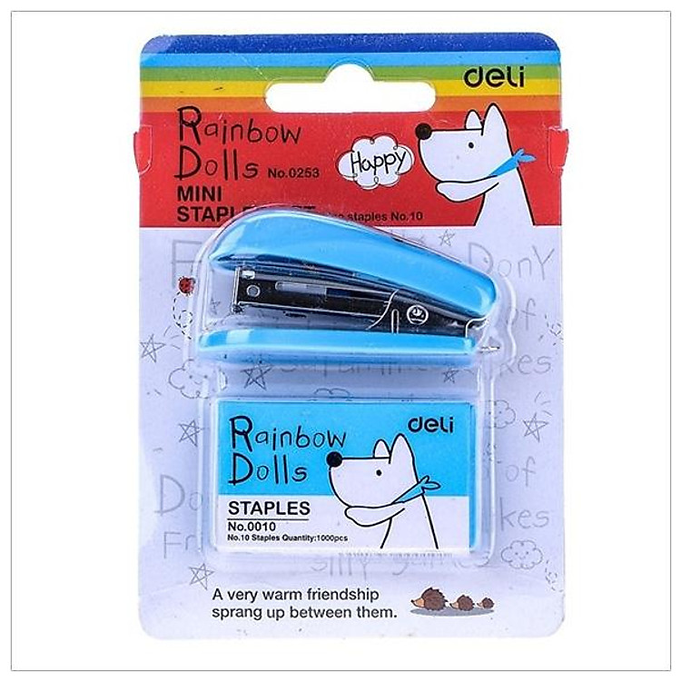 Dập Ghim Mini (10 chiếc) – Xanh Dương