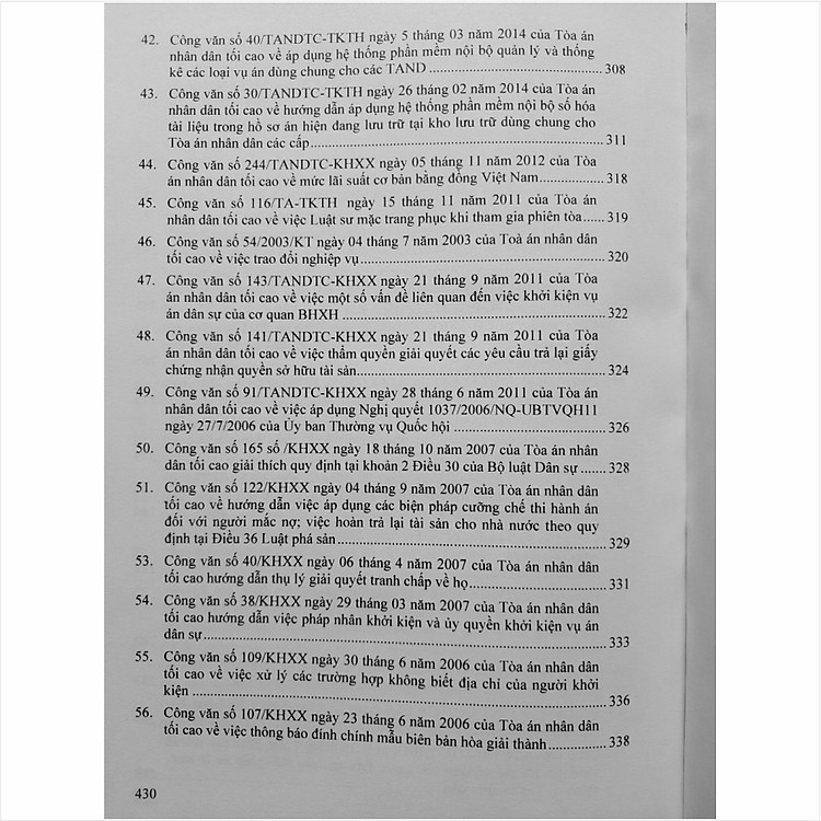 Tổng Hợp Công Văn Của Tòa Án Nhân Dân Tối Cao Hướng Dẫn Nghiệp Vụ và Giải Đáp Thắc Mắc Trong Lĩnh Vực Dân Sự, Tố Tụng Dân Sự - V2287T - Ảnh 7
