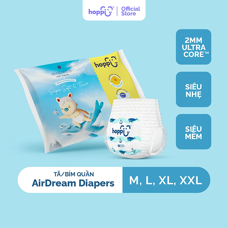 Mua Gói thử Tã Hoppi AirDream 2 miếng Đảm bảo Tiết kiệm