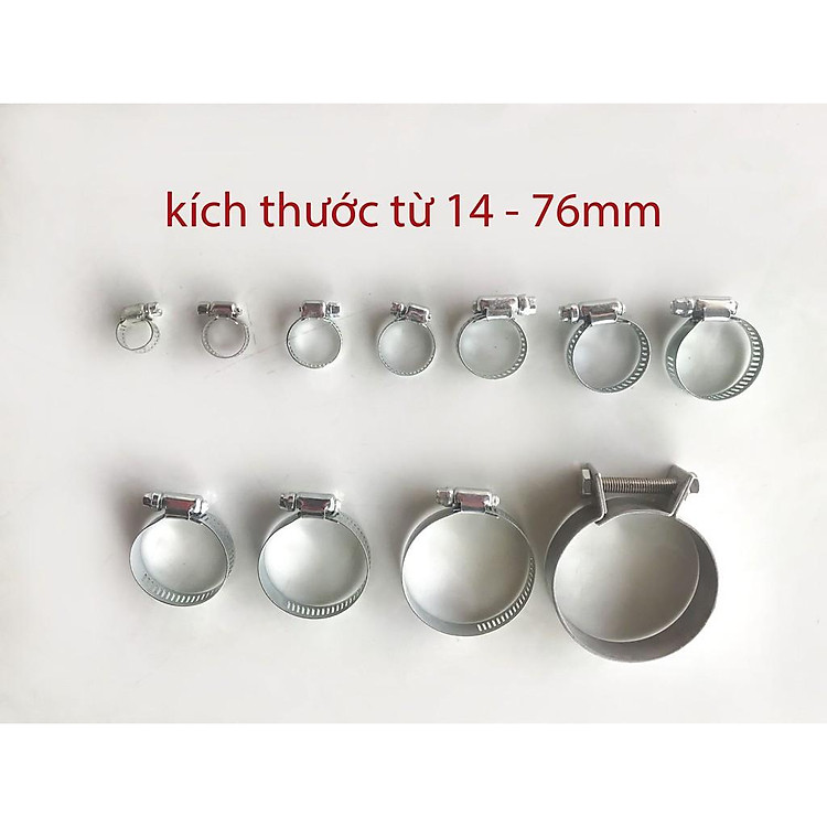 Cổ dê xiết ốc , Đai xiết ống từ 14 đến 60mm