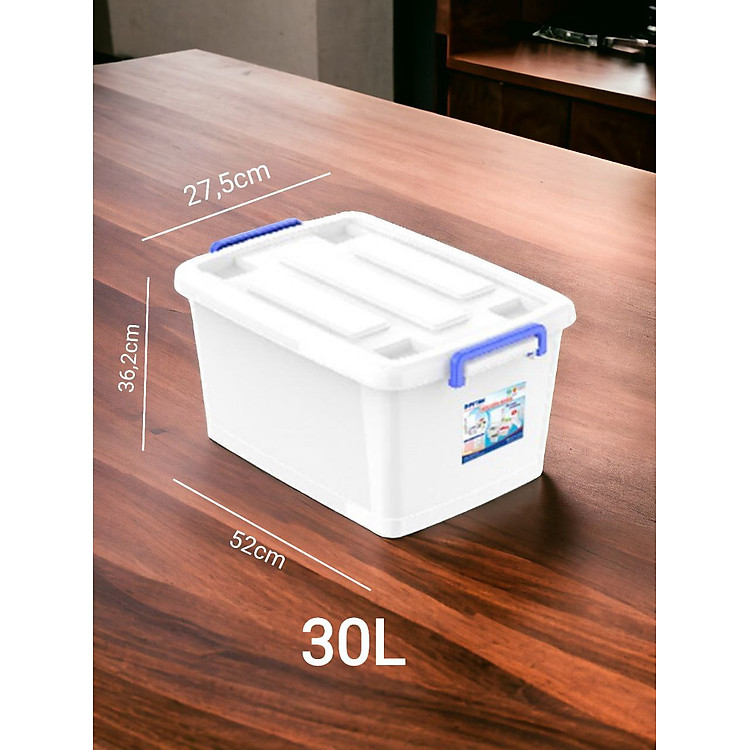 Mua Thùng Nhựa Nắp Quai Gài 30L Chính hãng Giá rẻ - Hình ảnh 5