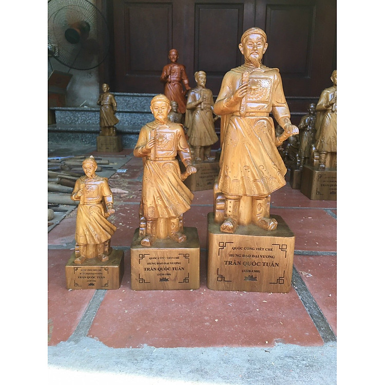 Bộ Tượng Bác Hồ, Đại Tướng Võ Giáp, Trần Quốc Tuấn (20cm) - Ảnh 4