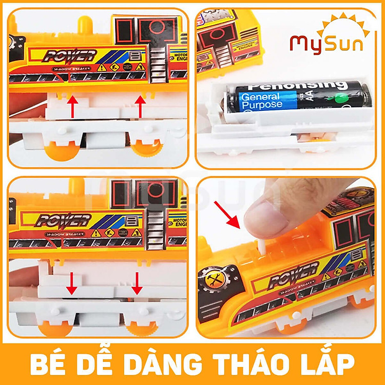 Xe lửa đồ chơi pin MySun cho bé Chính hãng Giá rẻ - Hình ảnh 5