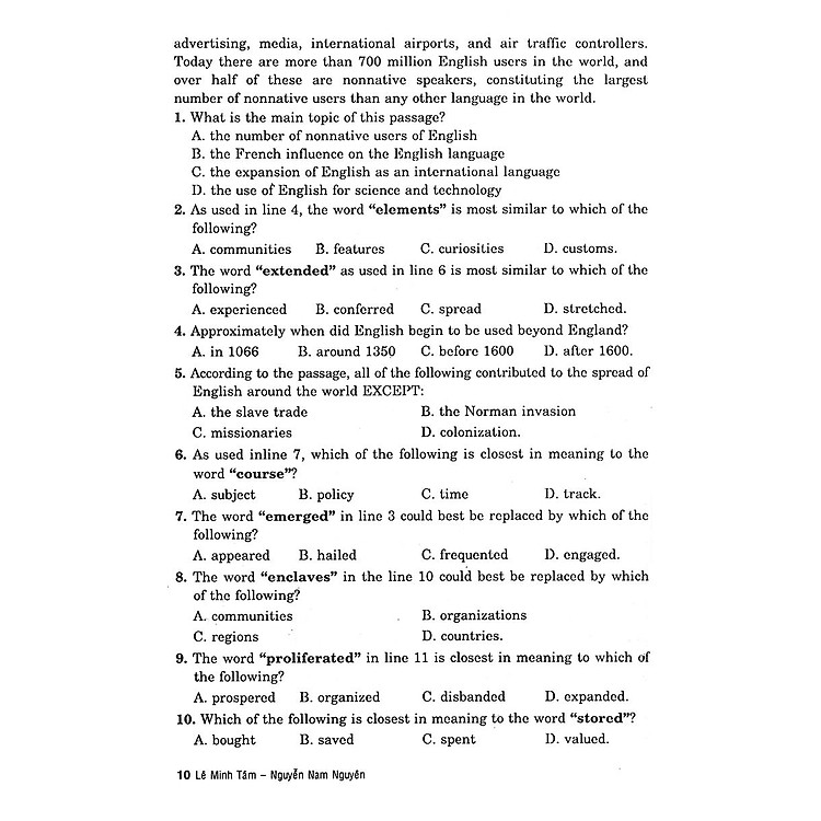 Ôn Tập Luyện Thi Trắc Nghiệm THPTQG 2019 - Môn Tiếng Anh - Ảnh 3