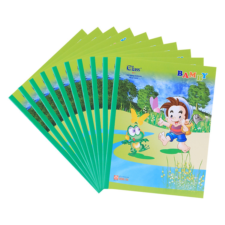 Bộ Quyển Tập Học Sinh 4 Ô Ly Class Hồng Hà (10 quyển, 96 trang/cuốn)