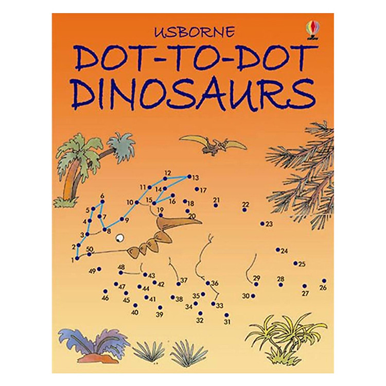 Sách Usborne Dot-to-Dot Dinosaurs