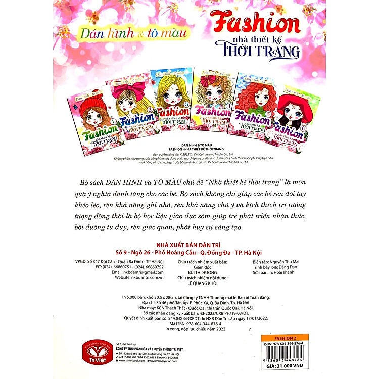 Dán Hình Và Tô Màu - Fashion Nhà Thiết Kế Thời Trang 2 - Ảnh 4