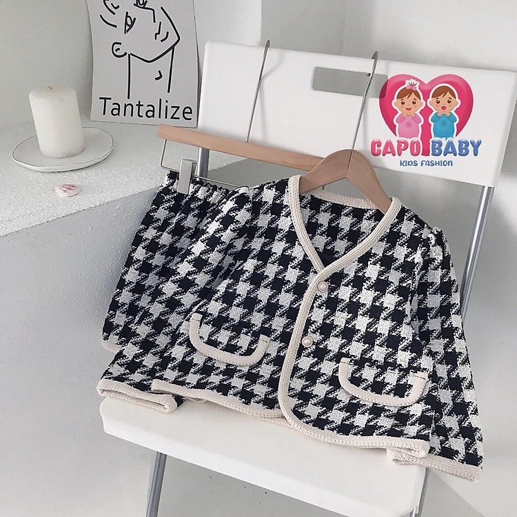 Set váy dạ 2 chi tiết cho bé gái từ 10-36kg