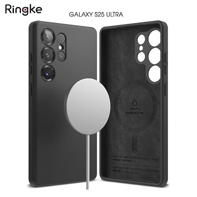 Ốp lưng RINGKE Silicone Magnetic cho Samsung Galaxy S25 Ultra_ Hàng Chính Hãng