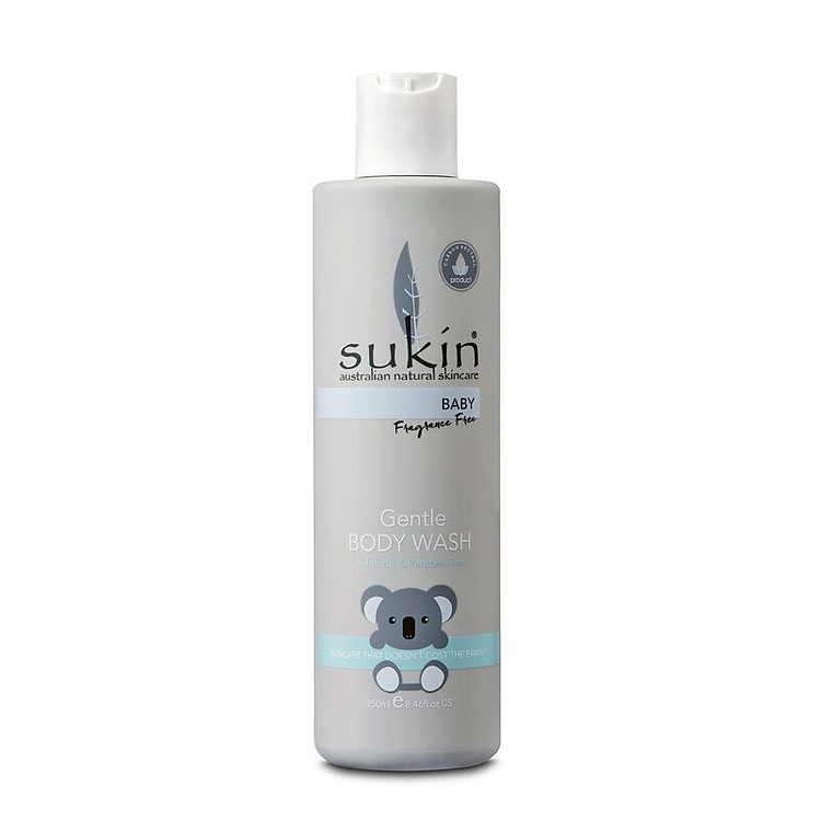 Sữa tắm cho bé không mùi Sukin Baby Body Wash (Fragrance Free) 250ml