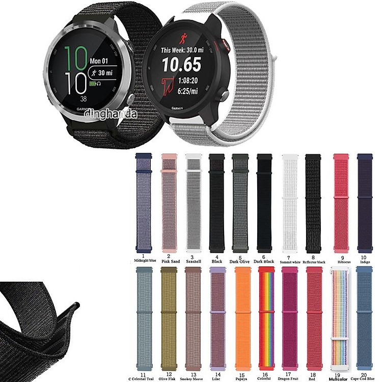 Dây đeo bằng nylon cho Garmin Forerunner 645 245 245M