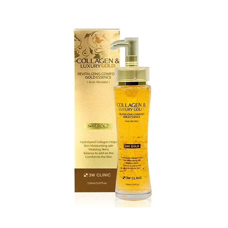 Tinh Chất Dưỡng Trắng Chống Lão Hóa 3W Clinic Collagen & Luxury Gold Revitalizing Comfort Gold Essence 150ml