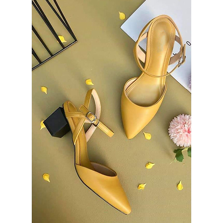 Giày cao gót gót vuông kiểu 5cm