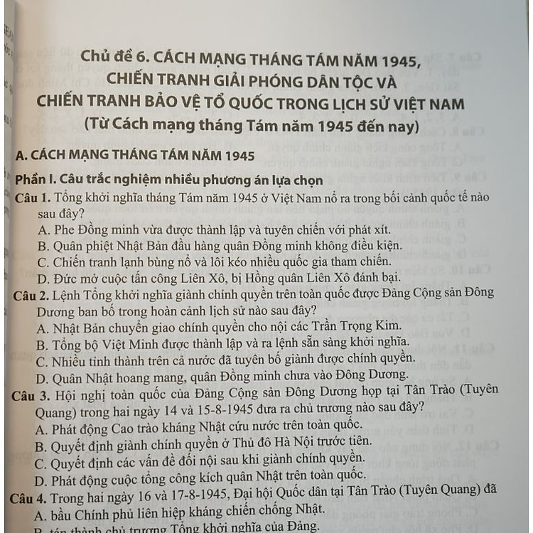 Ôn luyện trắc nghiệm thi tốt nghiệp trung học phổ thông môn Lịch sử - Ảnh 4