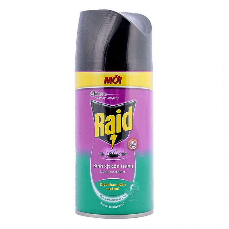Xịt Côn Trùng Raid Hương Dầu Khuynh Diệp 300ml