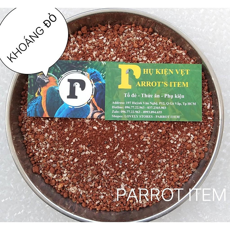 KHOÁNG ĐỎ CHO BỒ CÂU,CU GÁY,MANH MANH,YẾN PHỤNG,VẸT