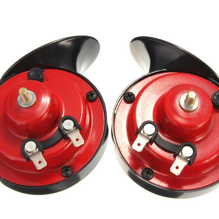 Bộ 2 còi xe hơi, kèn ốc sên cho xe ô tô, xe hơi, tàu thuyền, xe máy, bộ kèn hai âm cao, thấp