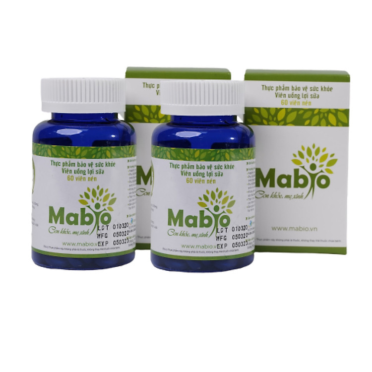 Combo 4 Hộp Viên uống lợi sữa Mabio, Tăng số lượng, chất lượng sữa mẹ, phục hồi sức khỏe sau sinh