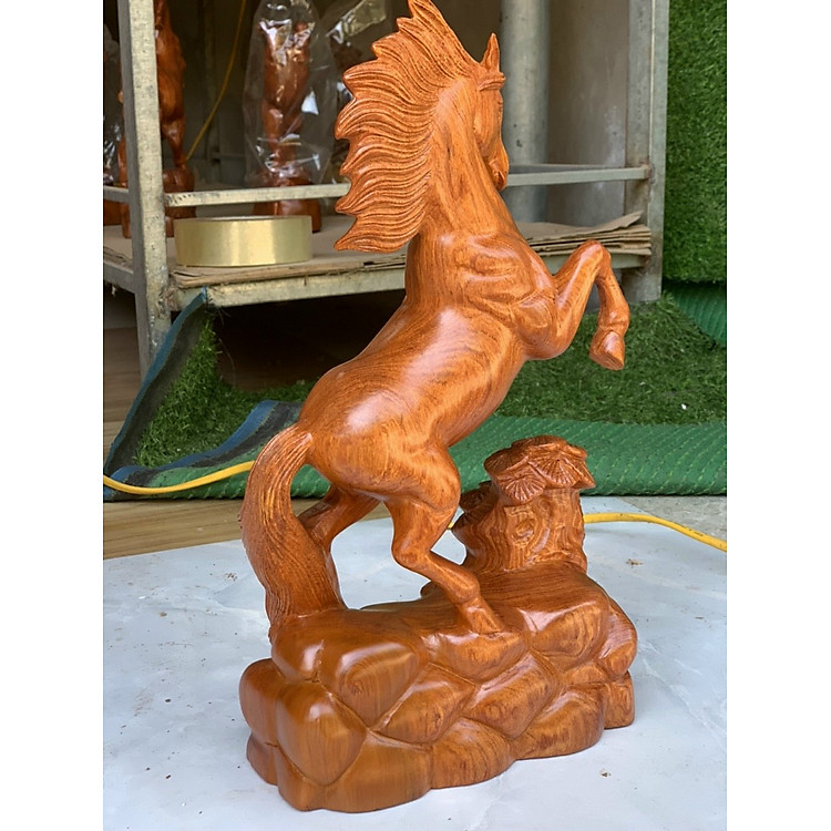 Tượng Nhất Mã Phi Thiên Gỗ Hương (20×12×5cm) - Ảnh 2