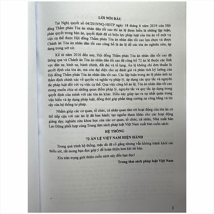 Hệ Thống 72 Án Lệ Việt Nam Hiện Hành - Ảnh 2