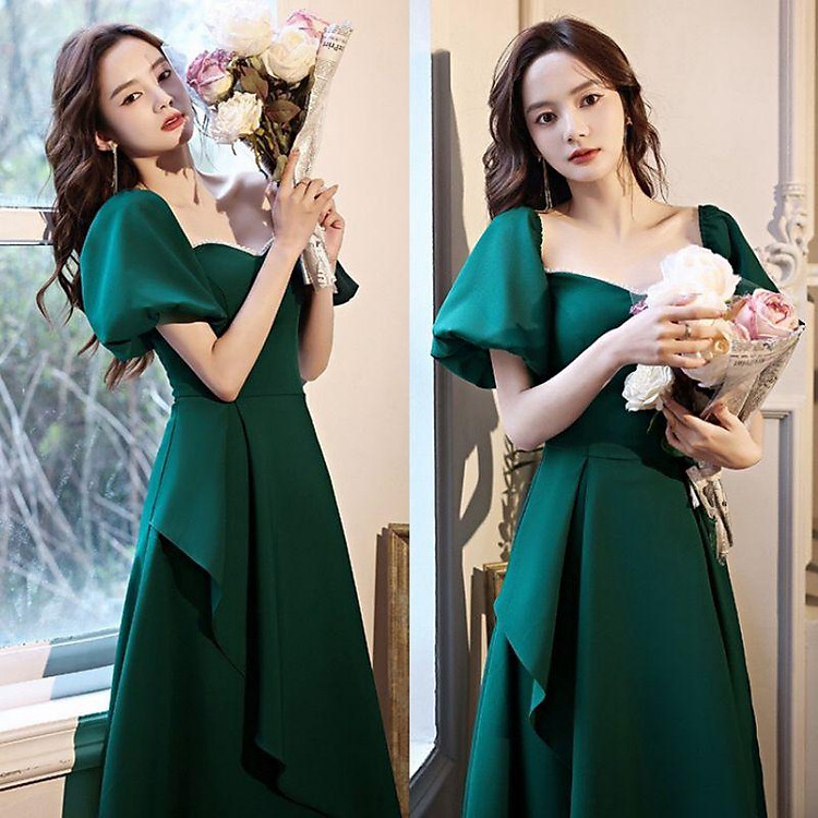 Đầm Dự Tiệc Tay Phồng Cao Cấp Loại 1 Có Size M-L-XL-XXL (kèm ảnh thật)