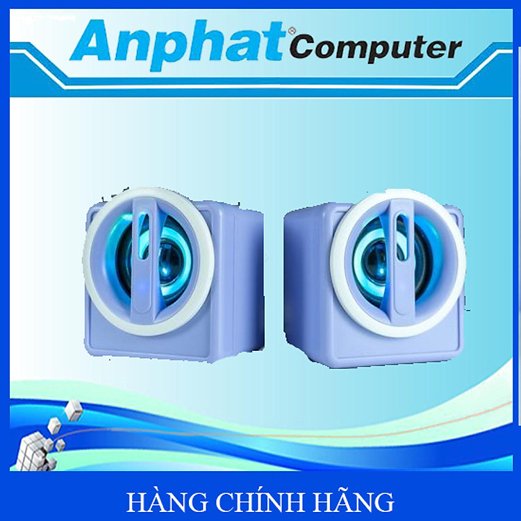 Loa Máy Tính Mini K1 có dây + Led (Xanh/Đen/Trắng/Hồng/Tím) – Hàng Chính Hãng