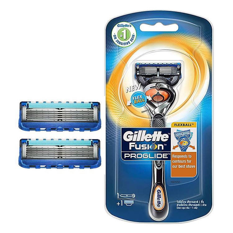 Combo Dao Cạo Râu Gillette Fusion 5 Proglide Flexball (1 Cái + 2 Lưỡi)