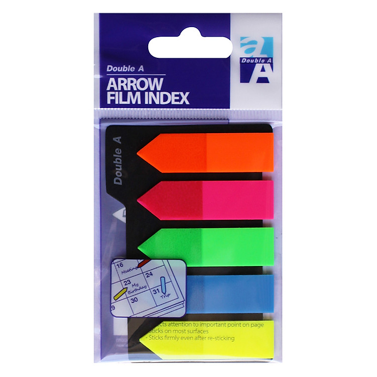 Miếng Phân Trang Mũi Tên Double A (5 màu)