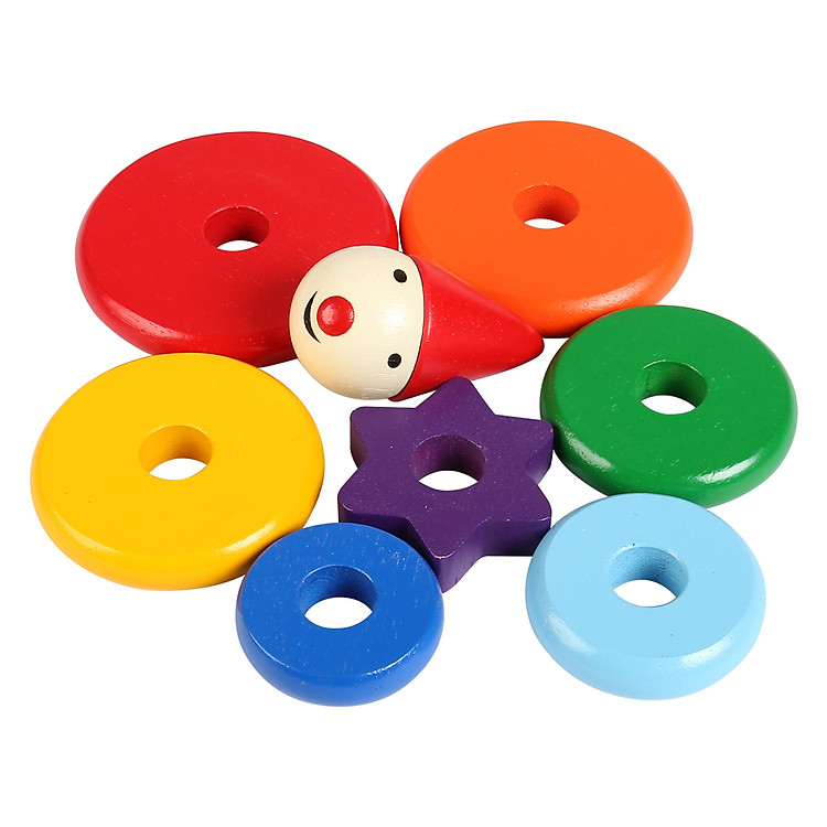 Đồ chơi xếp hình Cầu vồng chú hề Chính hãng Ưu đãi - Hình ảnh 4