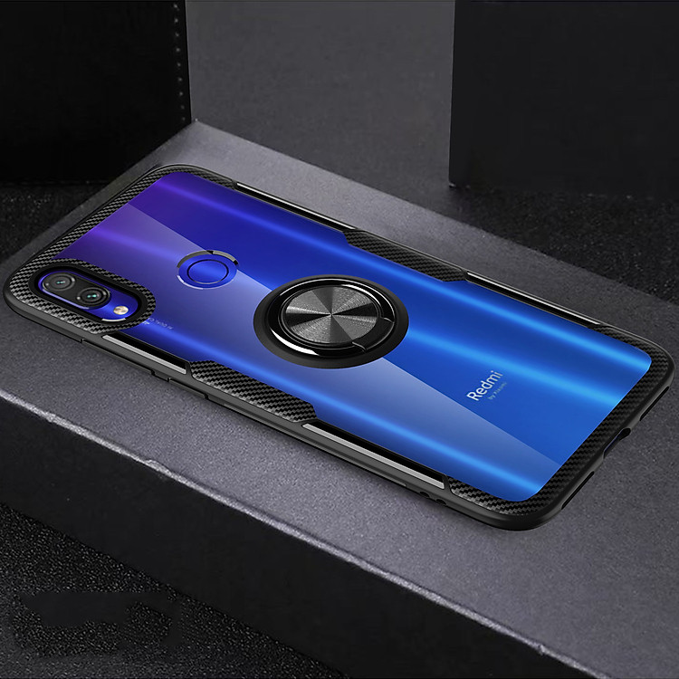 Ốp lưng cho Xiaomi Redmi Note 7 Trong Suốt Chống Sốc iRing Viền Màu