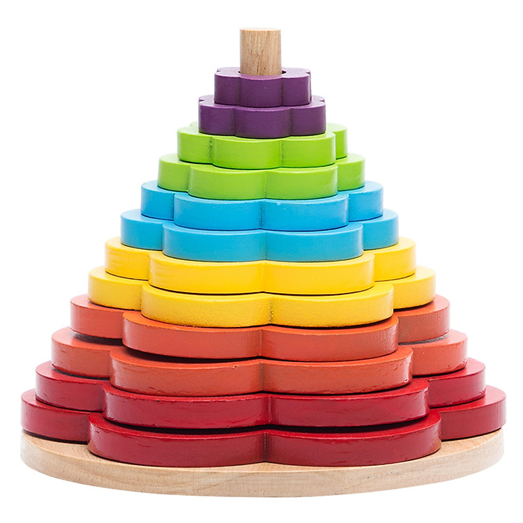 Đồ Chơi Gỗ Kim Tự Tháp Tottosi Hình Hoa 202007 (21 Mảnh)