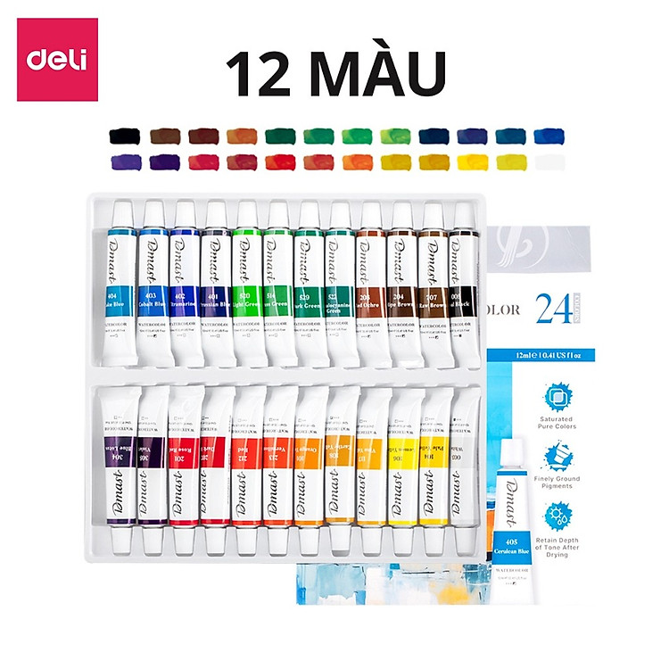 Màu Nước Dmast Deli 12ml (12 màu) - Ảnh 5