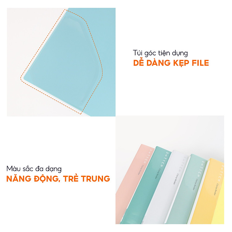 Bìa Kẹp File Tài Liệu A4 (15mm) - Trắng - Ảnh 2