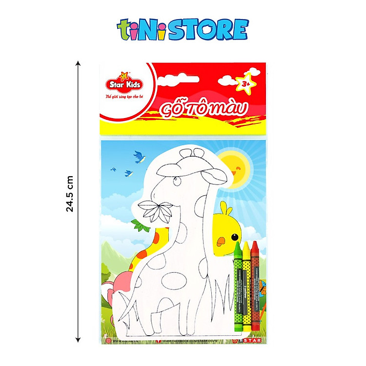 Gỗ tô màu con Hươu TiNi Chính hãng Giá rẻ - Hình ảnh 2