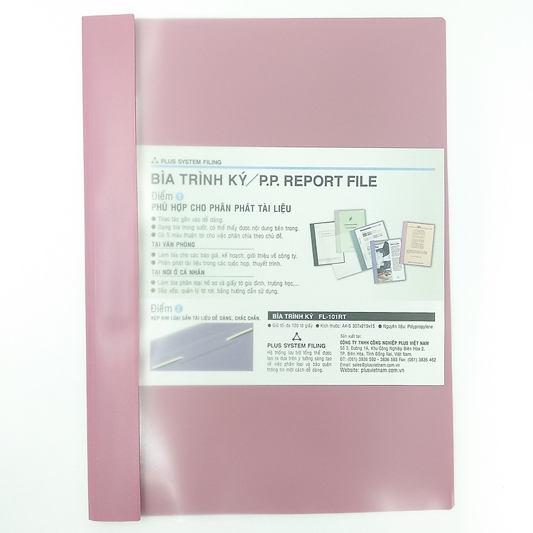 Bìa Trình Ký Plus 82-V05 (Màu Hồng) - Ảnh 2