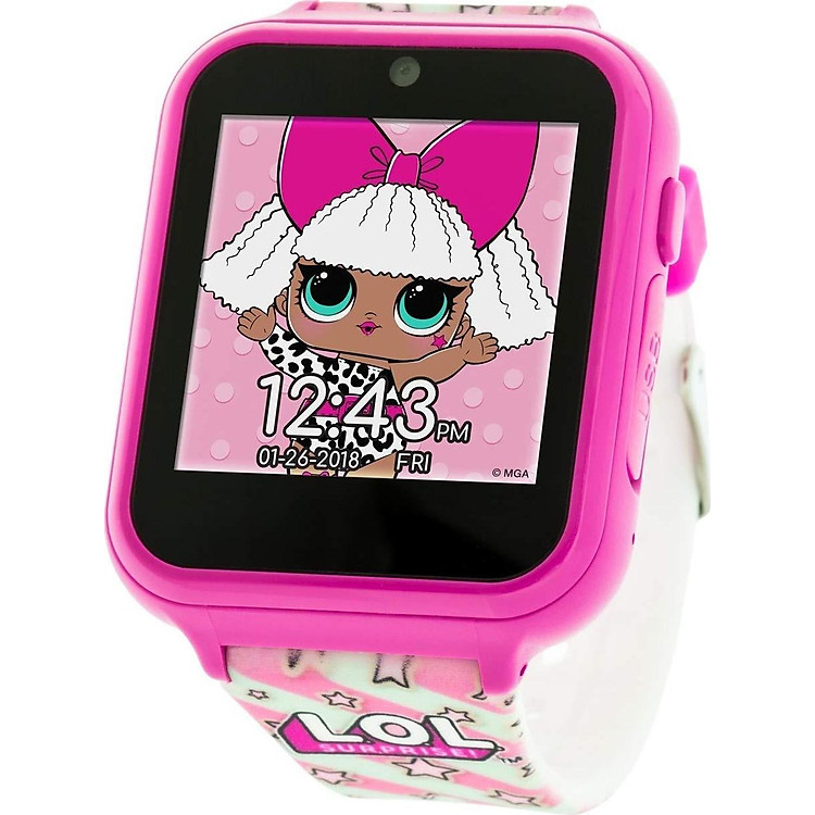 L.O.L. Surprise! Touch-Screen Smartwatch, Built in Selfie-Camera, Easy-to-Buckle Strap, Pink Smart Watch - Model: LOL4104