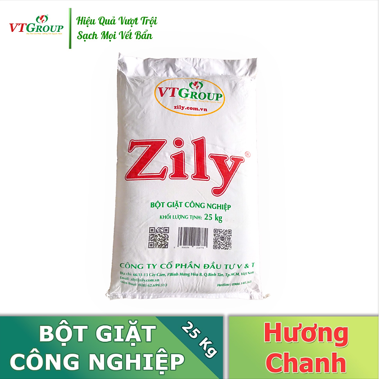 Bột giặt công nghiệp Zily bao 25Kg - Tặng 1 Dây Xả vải Zily