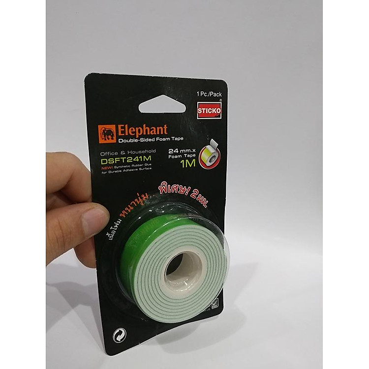 Băng Keo Xốp 2 Mặt Elephant DSFT241M (24mm x 1m) - Ảnh 3