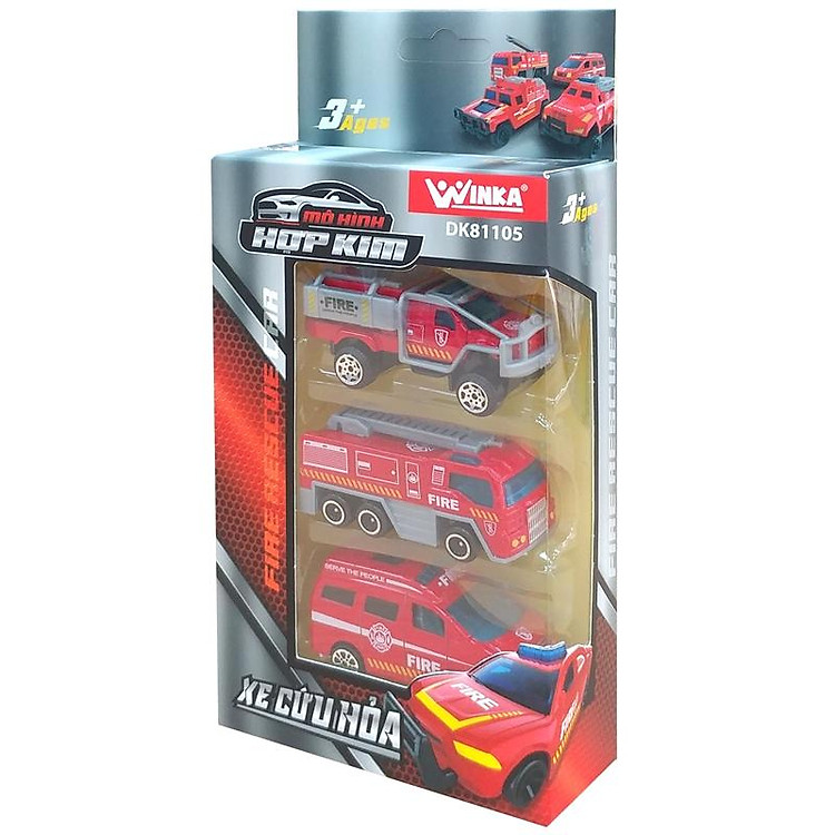 Mua Bộ 3 Mô Hình Xe Cứu Hỏa Winka Chính hãng Tiết kiệm - Hình ảnh 2