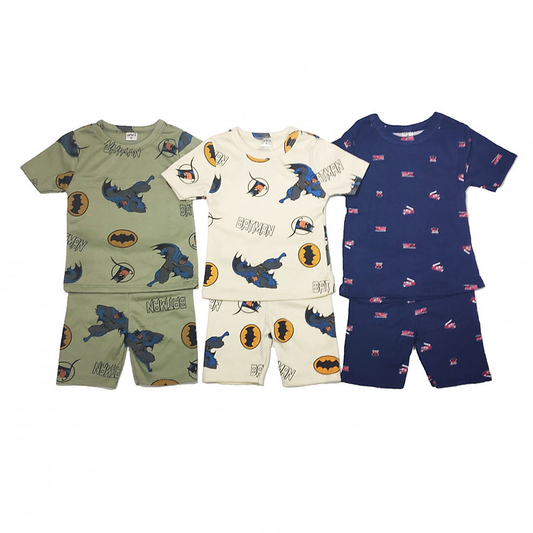Combo 3 bộ BOZIP cho bé trai hình dễ thương ZBT001